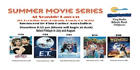 Free Summer Movie Series at Seaside Lagoon Sponsored by King Harbor Association primary image