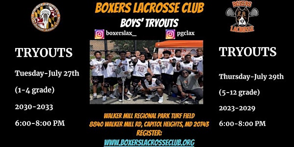 Boys 5th-12th Grade Tryouts- July 29, 2021