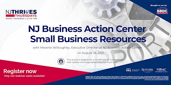 NJ Business Action Center Small Business Resources