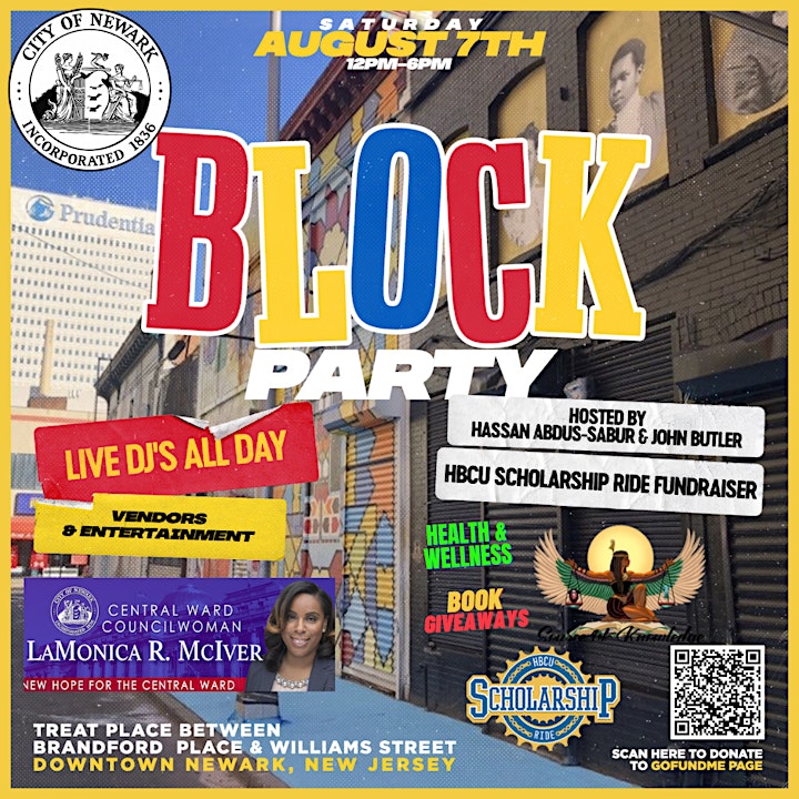  Block Party Downtown Newark NJ - HBCU Scholarship Drive, Health & Wellness image 