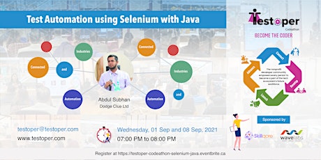 Codeathon -Test Automation using Selenium with Java starts on 01 Sep 2021 primary image