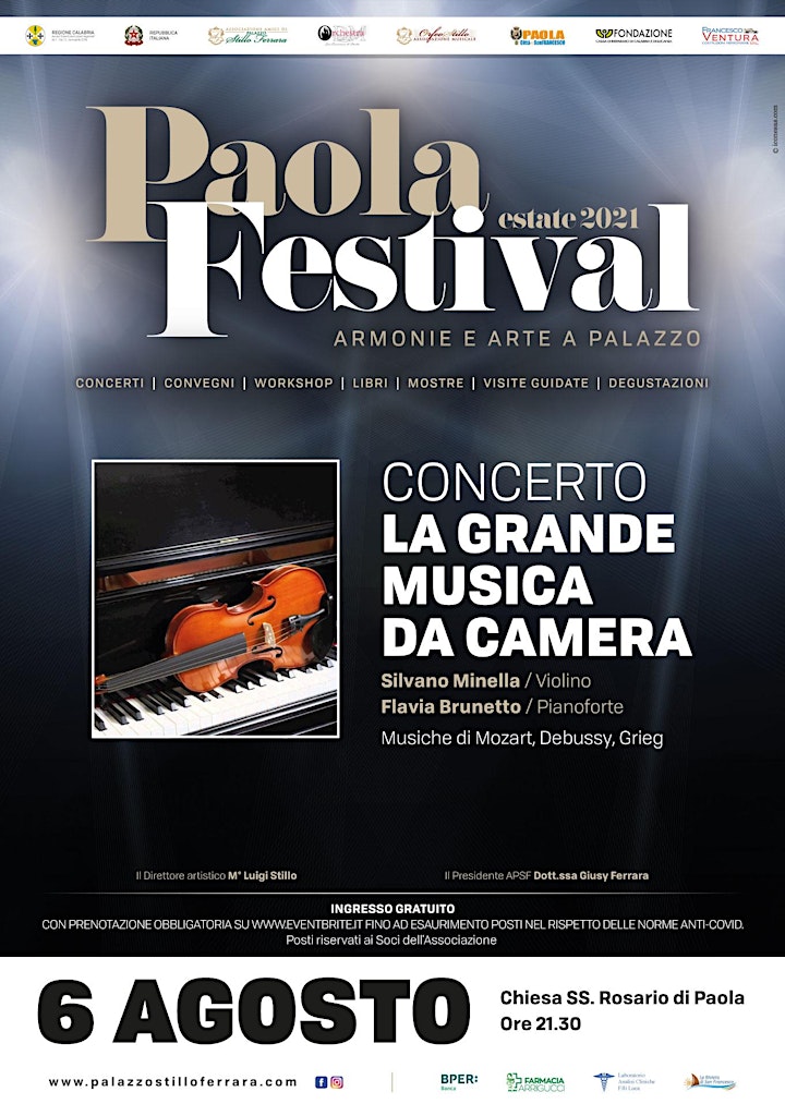 
		Immagine Paola Festival-CONCERTO DEL DUO MINELLA/BRUNETTO (violino/pianoforte)
