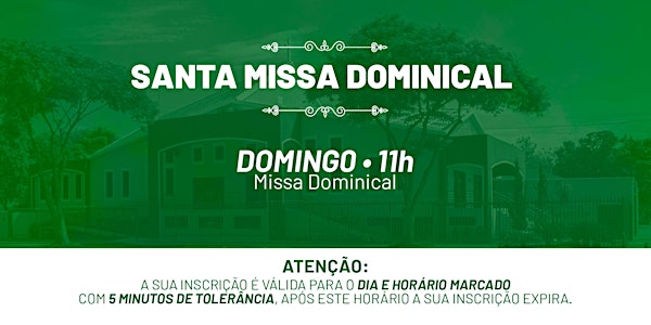 Santa Missa Dominical - Domingo | 01 de Agosto 10h30
