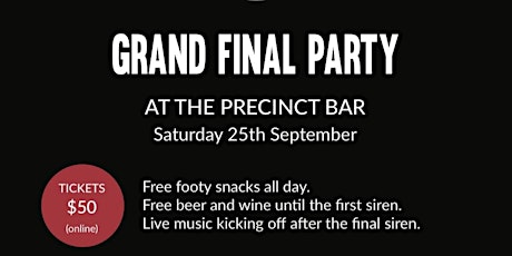 Grand Final Day at The Precinct Bar at Eastridge primary image