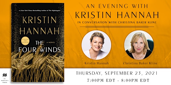 Virtual Event: Kristin Hannah, The Four Winds, with Christina Baker Kline