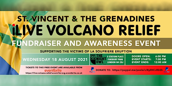 iLive Volcano Relief Fundraiser & Awareness Event for  St.Vincent