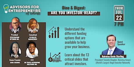 Dine & Digest: Are You Investor-Ready? primary image