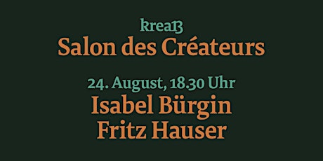 Hauptbild für Salon des Créateurs: Isabel Bürgin und Fritz Hauser