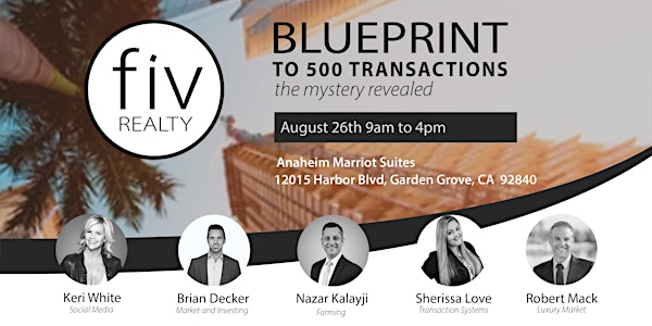 Blueprint to 500 Transactions - The Mystery Revealed!