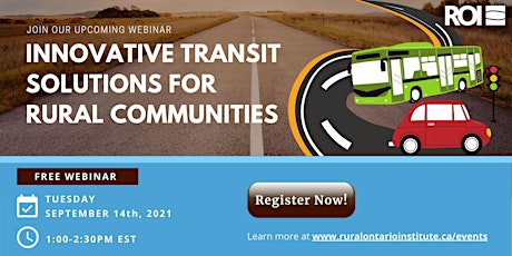 Primaire afbeelding van Innovative Transit Solutions for Rural Communities