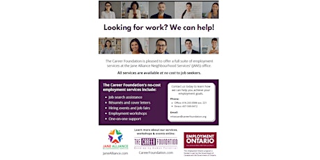 Looking For Work? We Can Help tickets