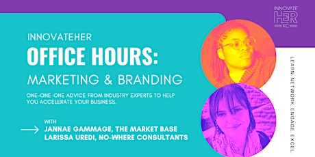 Imagen principal de InnovateHER Office Hours: Marketing & Branding