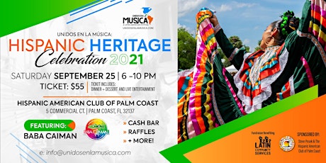 Imagem principal do evento Hispanic Heritage Celebration  2021:  Unidos en la Musica Fundraiser