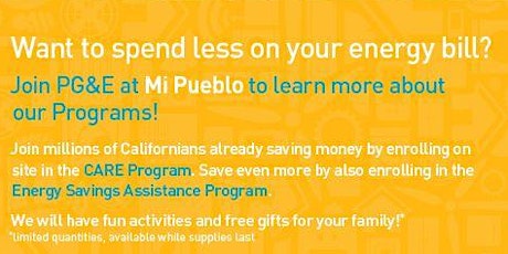 Join PG&E at Mi Pueblo to learn more about our Programs! primary image