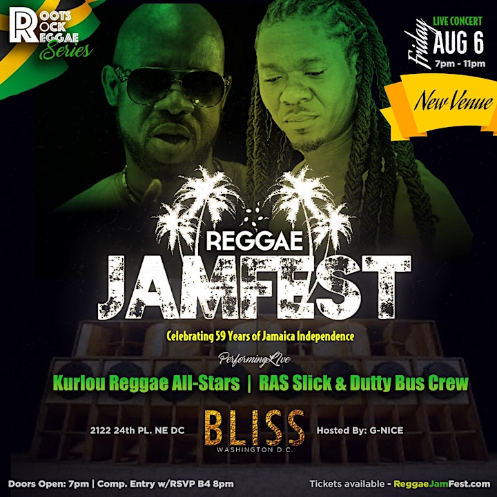 
		**NEW VENUE** Reggae Jamfest :: Jamaica Independence [BLISS Nightclub] image
