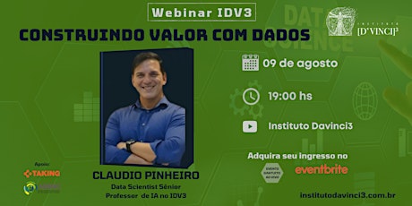 Imagem principal do evento Webinar IDV3 - CONSTRUINDO VALOR COM DADOS