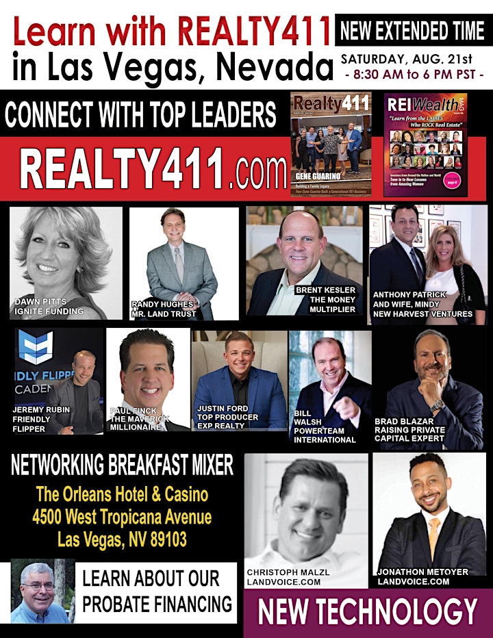 Realty411's Las Vegas Real Estate Investor' Summit - Network Here! image