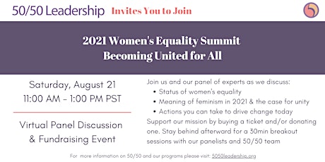 2021 Women's Equality Summit: Becoming United for All primary image