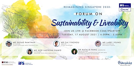 IPS Online Forum on Sustainability and Liveability primary image