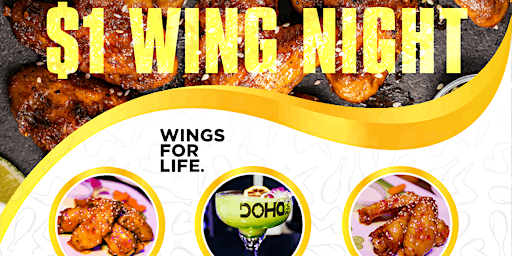 Imagem principal do evento $1 Wing Night Wednesdays at Doha Bar Lounge