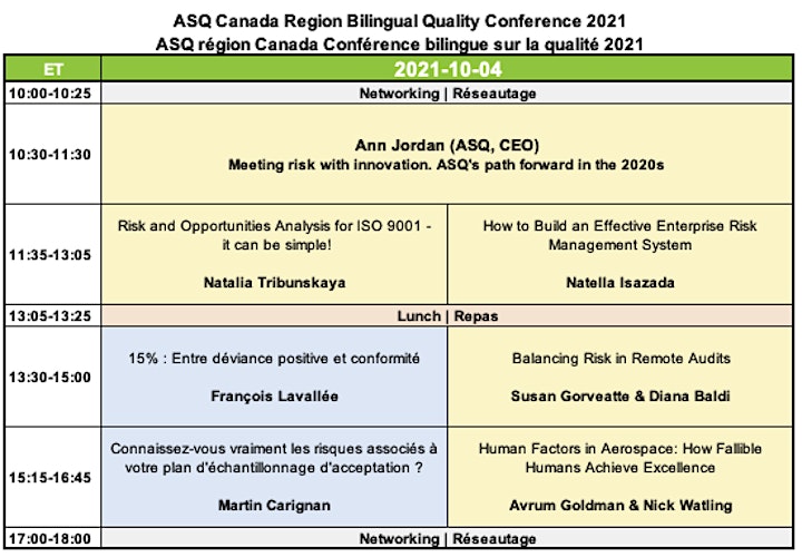 ASQ Canada Quality Conference 2021/ASQ Canada Conférence Qualité 2021 image