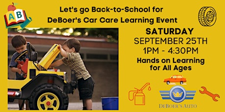 Primaire afbeelding van Back to School Car Care Event