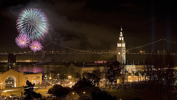 NYE 2022 - LIVE FIREWORKS ON THE EMBARCADERO - OPEN BAR image