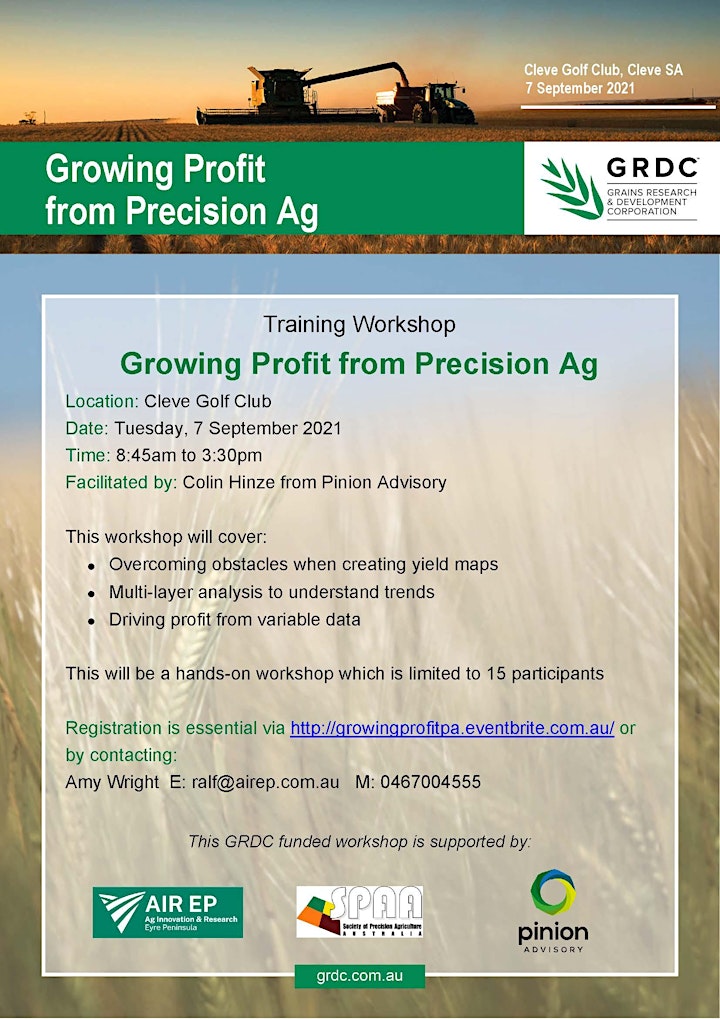 "Growing profit from precision Ag " image