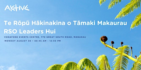 Te Rōpū Hākinakina o Tāmaki Makaurau - RSO Leaders Hui