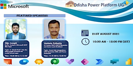 Odisha Power Platform User Group , August Meetup primary image