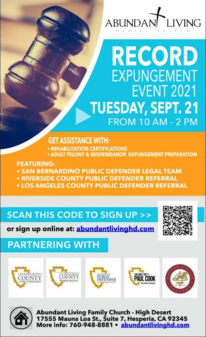 HIRING EVENT & RECORD EXPUNGEMENT 2021 image