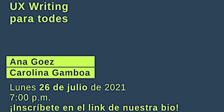 Imagen principal de UX Writing para todes