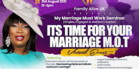 FAMILY ALIVE presents My Marriage Must Work Seminar primary image