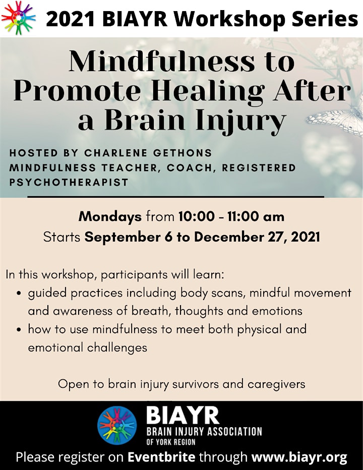 Mindfulness for Healing After Brain Injury - 2021 BIAYR Programming Series image