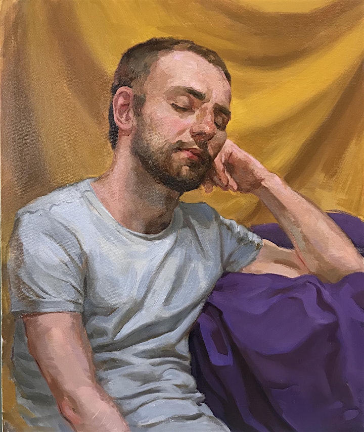 Portrait Painting In Oils image