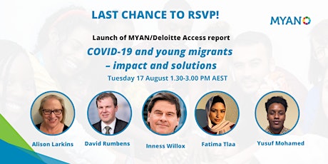 Immagine principale di Launch Event: MYAN/Deloitte Access Report on COVID-19 and Young People 