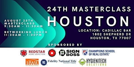 Masterclass Houston August 25th 2021