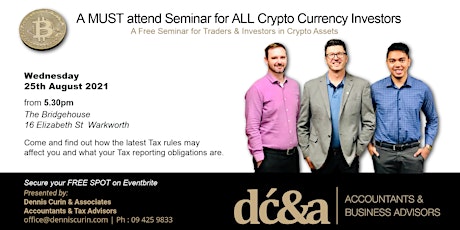 A MUST attend  FREE Seminar for ALL Crypto Currency Traders & Investors primary image