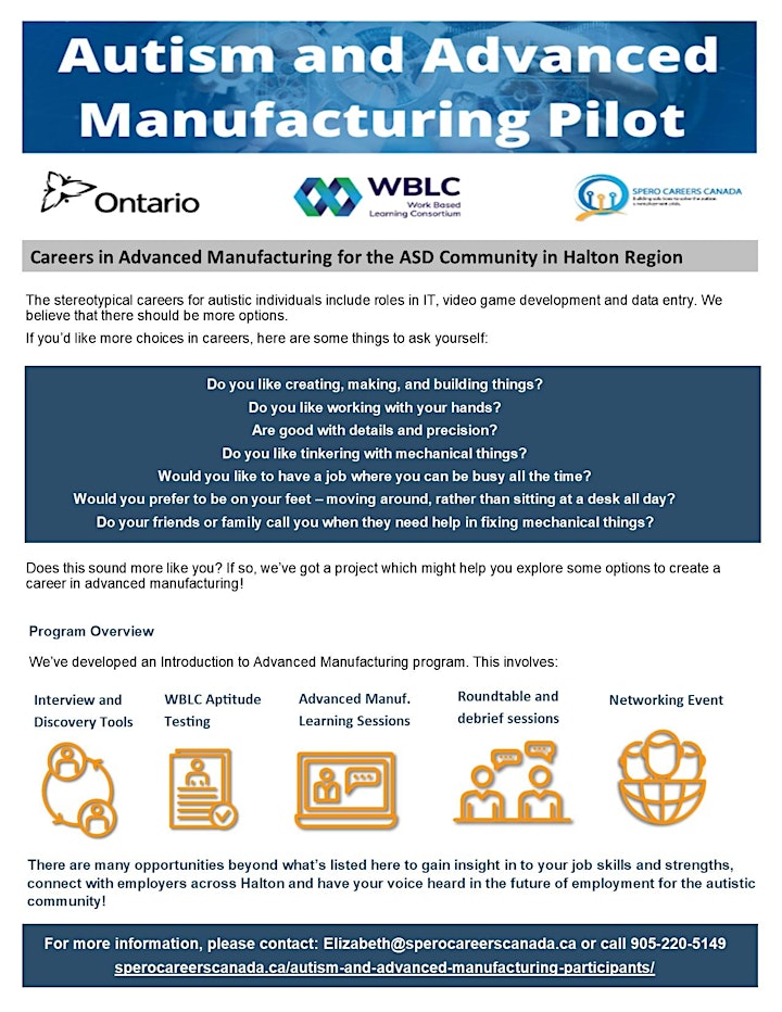 
		Free Autism and Advanced Manufacturing Careers Online Info Session image
