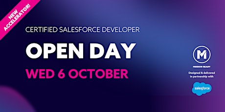 Virtual Open Day: Certified Salesforce Developer - Wed 6 October primary image