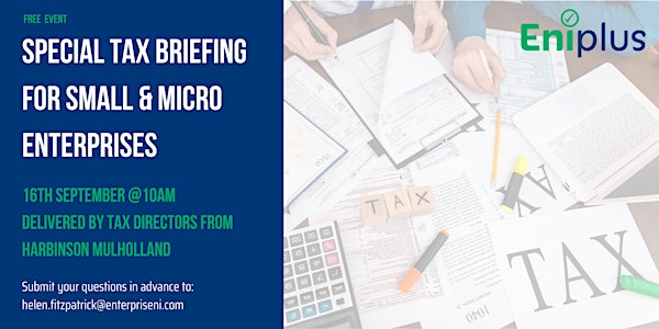 Special Tax Briefing for Small and Micro Enterprises