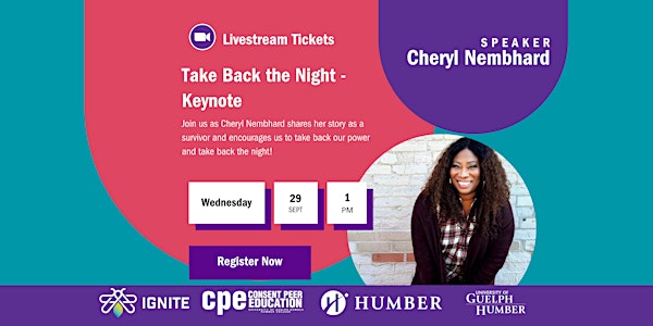 Take Back the Night Keynote: Cheryl Nembhard (LIVESTREAM Tickets)