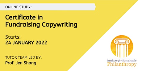 Certificate in Fundraising Copywriting (January 2022) tickets