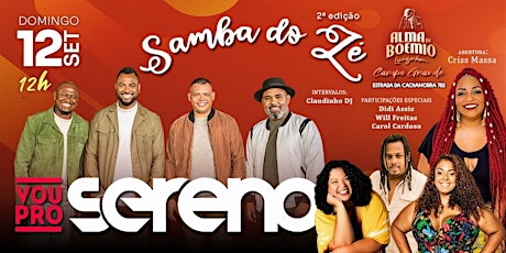 Imagem principal do evento Samba do Zé com VOU PRO SERENO