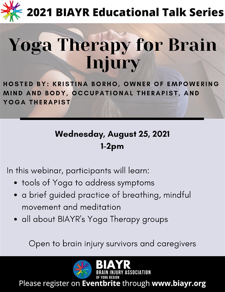 Yoga Therapy for Brain Injury - 2021 BIAYR Educational Talk Series image
