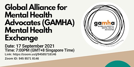 Global Alliance for Mental Health Advocates (GAMHA) Mental Health Exchange primary image