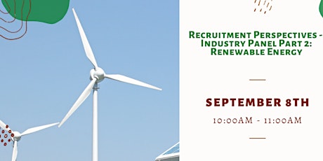 Recruitment Perspectives - Industry Panel Part 2: Renewable Energy primary image
