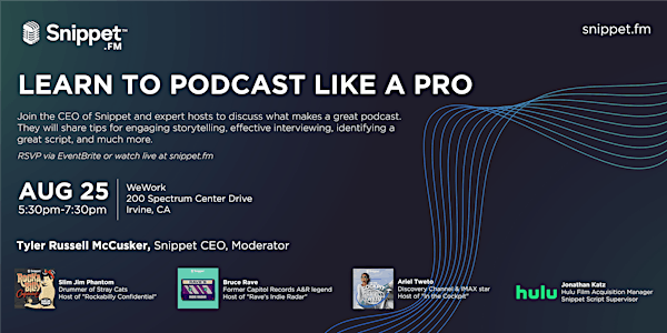 Snippet Seminar: Learn to Podcast Like a Pro