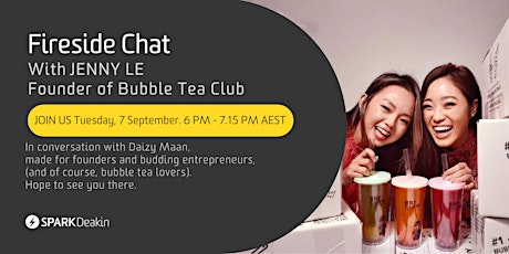 Fireside Chat-In conversation with Daizy Maan: Jenny Le of Bubble Tea Club primary image