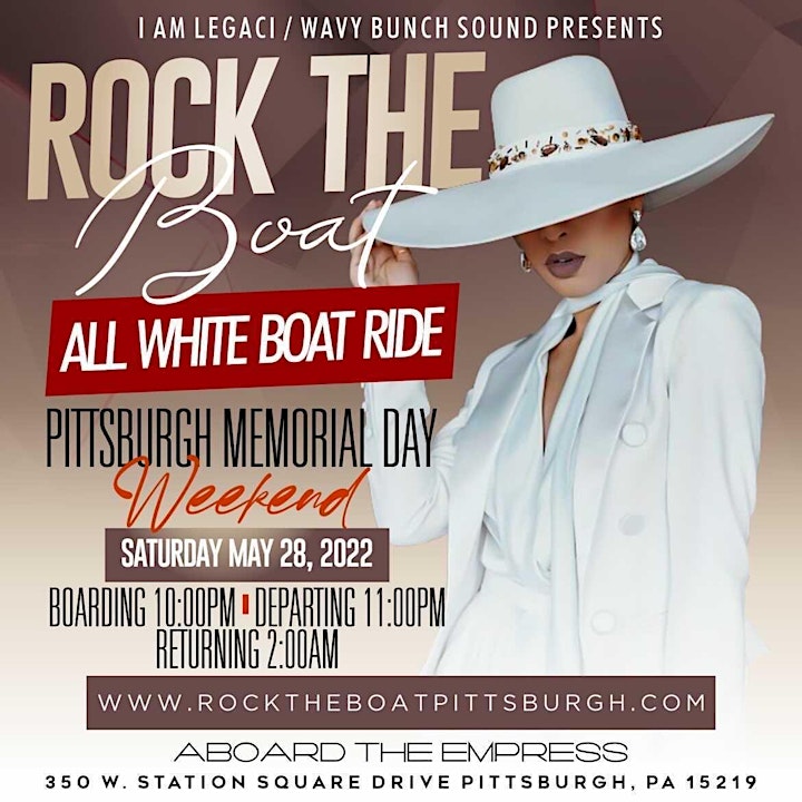 ROCK THE BOAT PITTSBURGH 2022 MEMORIAL DAY WEEKEND ALL WHITE BOAT PARTY image